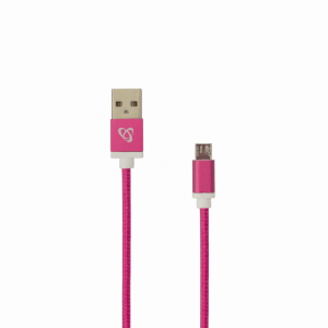 KABEL USB A Muški -> MICRO USB Muški 1.5 m Roza