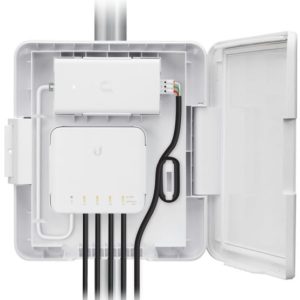 Ubiquiti Networks outdoor weatherproof enclosure designed for use with the UniFi Switch Flex