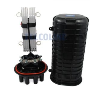 NFO Splice Closure, 6 round entries, 1 oval, 6 trays, 480mm