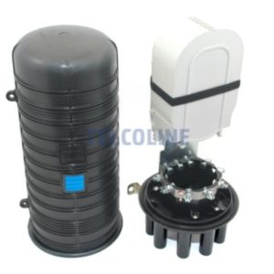 NFO Splice Closure 288F, 7 round entries, 1 oval, 6 trays, Height 500 mm, Pole and Wall mount