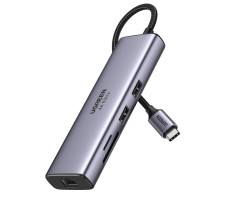 USB HUB UGREEN, USB-C na 2xUSB3.0, HDMI, RJ45, SD&TF, PD 4K 60Hz
