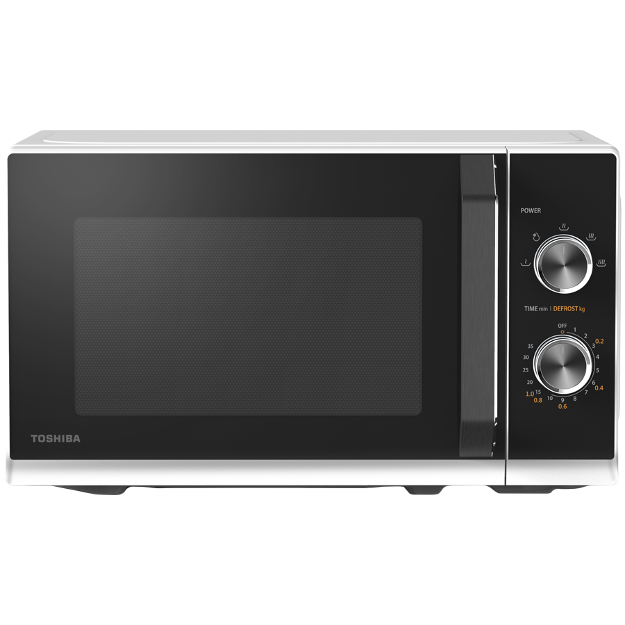 SOLO Microwave Oven, 20 Litres, Rotating Plate with Storage, Timer, Built-in LED Lights, 800 W, color:White, Dimensions: 442*368*260 mm
