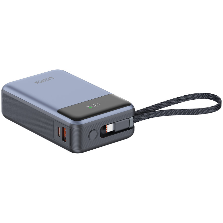 CANYON power bank OnPower 600 built-in cable 20000 mAh PD65W Dark Grey - Slika 4