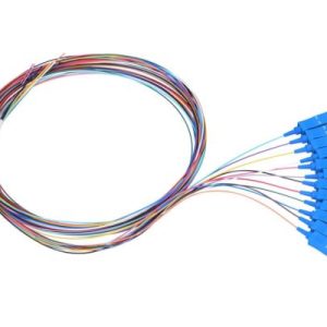 NFO Fiber optic pigtail SC UPC, SM, G.652D, 900um, 1,5m, 12 colors