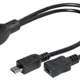Transmedia Micro-B male Micro-B female to USB-A female, 0,2 m