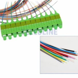 NFO Fiber optic pigtail SC APC, SM, G.657A1, 900um, 2m, LSZH Easy-strip, Full color, 12pack