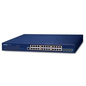 Planet Layer 3 24-Port 10 100 1000T 802.3at PoE 4-Port 10G SFP