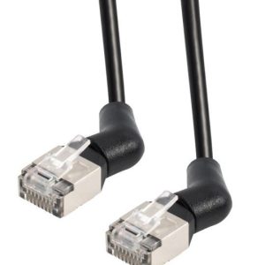 Transmedia CAT6a U FTP Patch Cable 2m black, 360° rotatable