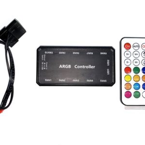 NaviaTec RGB Computer PC Case Fan Controller with Remote Control