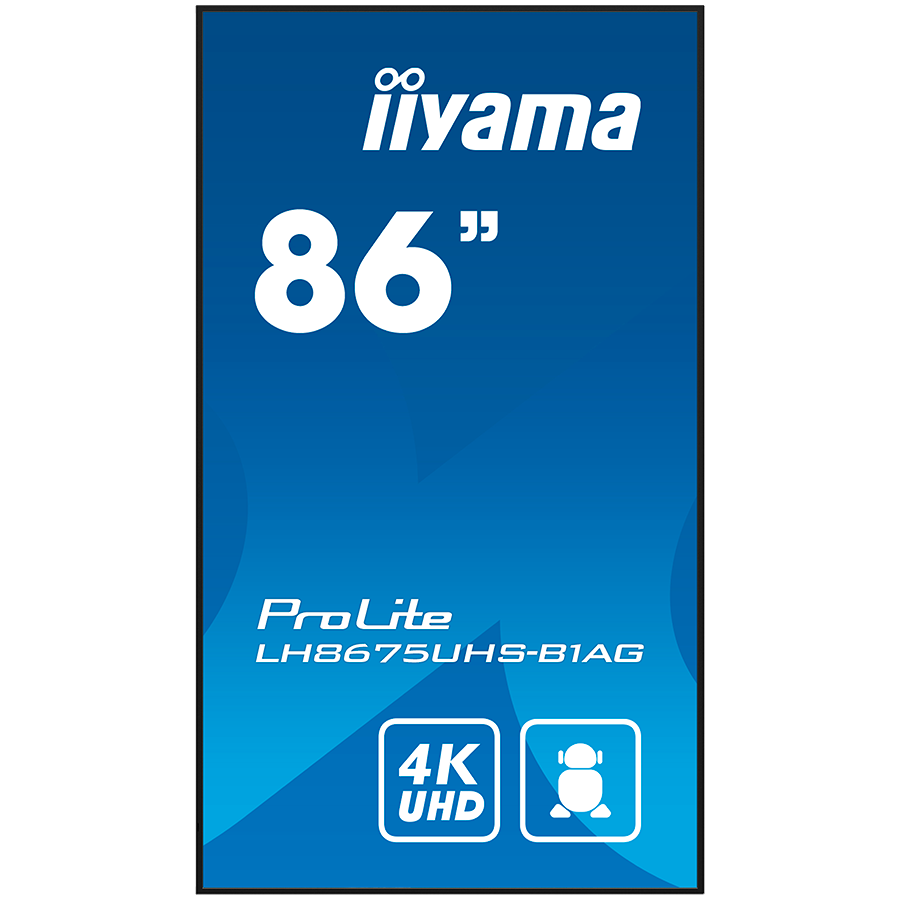 IIYAMA LFD LH8675UHS-B1AG 86" 4K 24/7 Android OS IPS 16:9 500cd 1400:1 8ms Android 11 OS, iiSignage², FailOver, EShare landscape, portrait - Slika 3