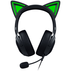 Kraken Kitty V2 - Black, Gaming headset, Kitty Ears, Stream Reactive Lighting...