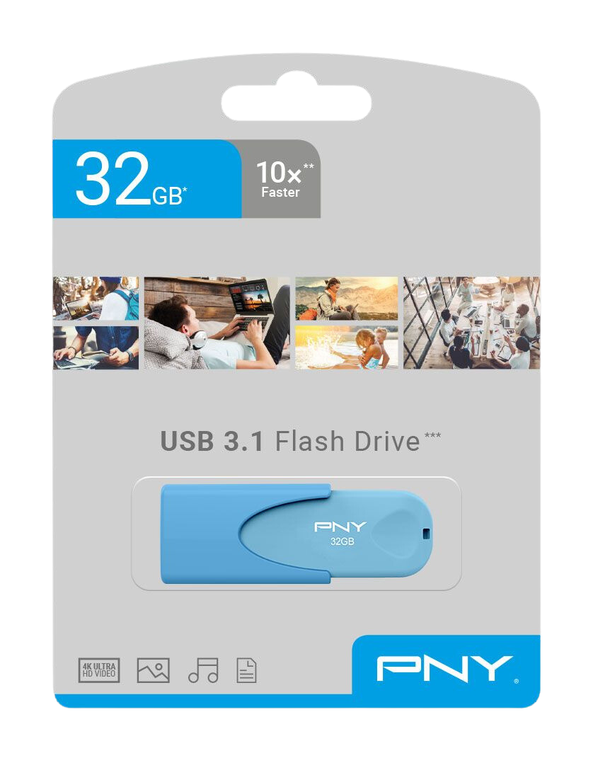 USB stick PNY Attaché 4, 32GB, USB3.1, blue - Slika 2
