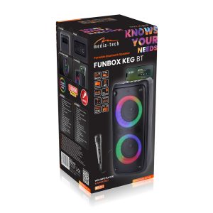 Bluetooth zvučnik, karaoke Media-Tech FUNBOX MT3181, TWS, MP3, USB, microSD, RGB, crni