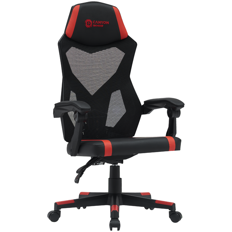 CANYON gaming chair Flow MCH01 Mesh Black Red - Slika 2