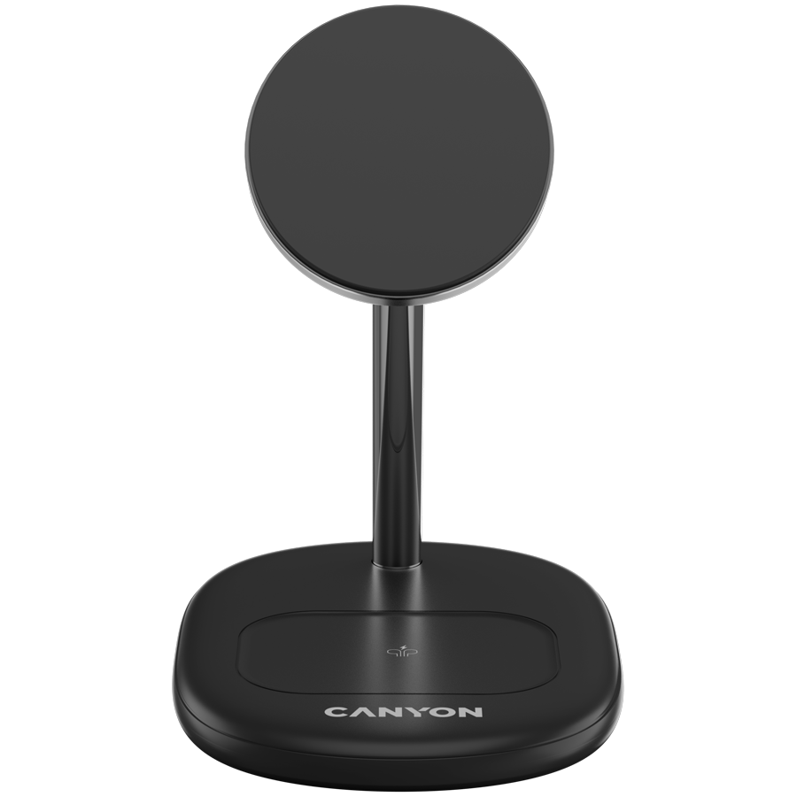 CANYON wireless charger WCS-205 15W Qi2 2in1 Black - Slika 2
