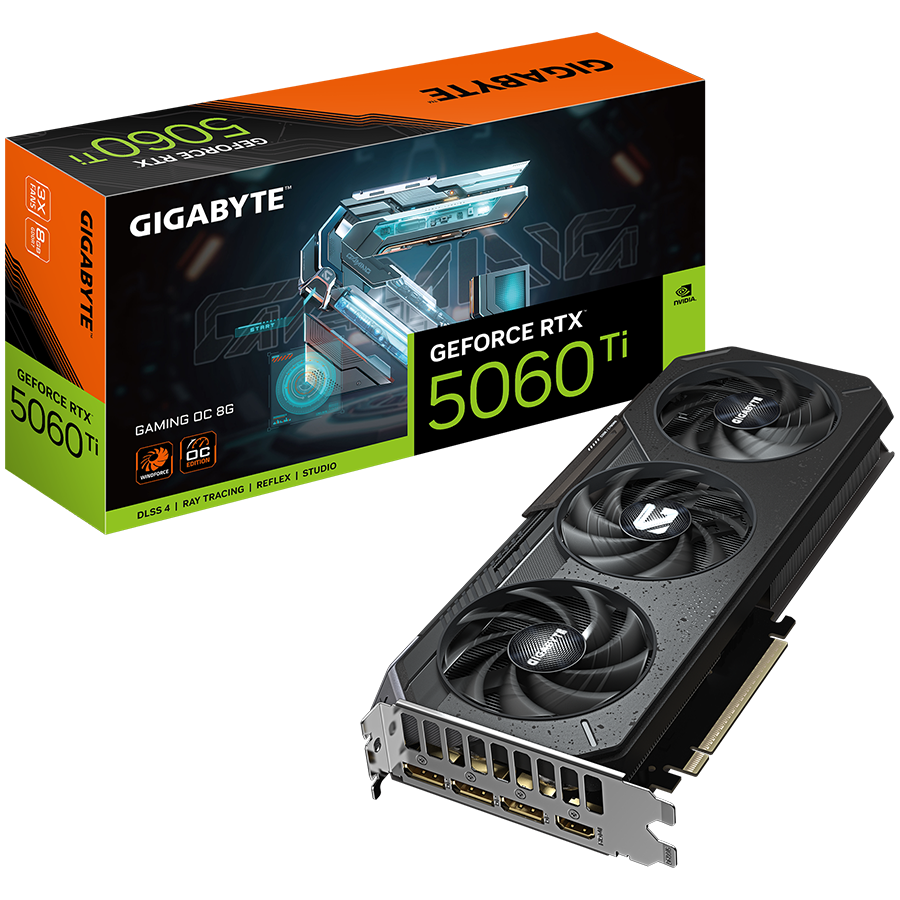 GIGABYTE Video Card NVIDIA GeForce RTX 5060 Ti GAMING OC 8G (8GB GDDR7/128bit, PCI-E 5.0...