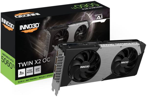 INNO3D GeForce RTX 5060 Ti 8GB TWIN X2 OC, 8GB GDDR7