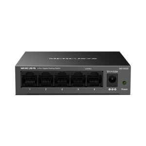 Mercusys MS105GS 5-Port Gigabit Desktop preklopnik (Switch) 5×10/100/1000Mbps, Plug & Play, Auto-Negotiation, Auto-MDI/MDIX, metalno kućište