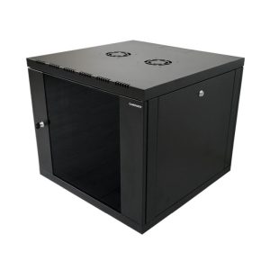 Canovate 9U 600x400x498 SINGLE zidni ormar s bočnim stranama koje se mogu otvoriti izvana, crni (WS3O-9-0964F)