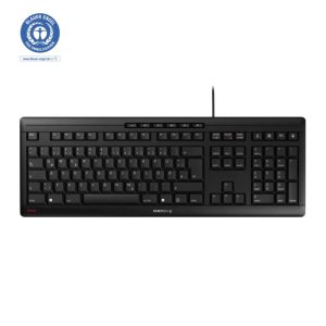 Cherry Stream tiha vodootporna tipkovnica, USB, crna
