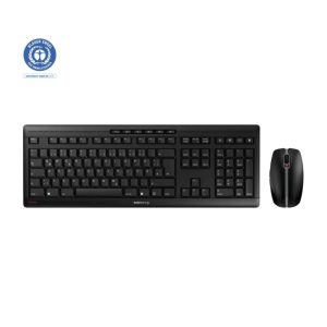 Cherry Stream Desktop Recharge tiha bežična tipkovnica + miš, crna