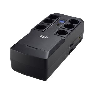 Fortron Source UPS NanoFit 800VA/480W, Offline, 2×USB, 6×Schuko, RJ45, 1×5Ah