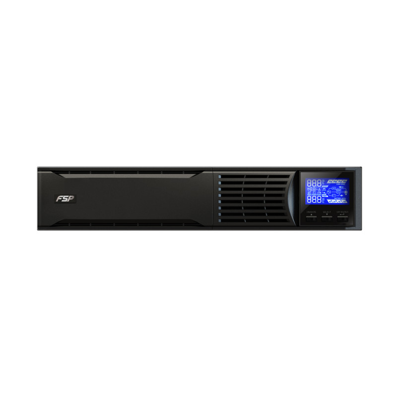 Fortron Source UPS Champ Rack 3000VA/2700W, On-line double conversion, USB, RS-232, 3×Schuko, 6×9Ah, LCD