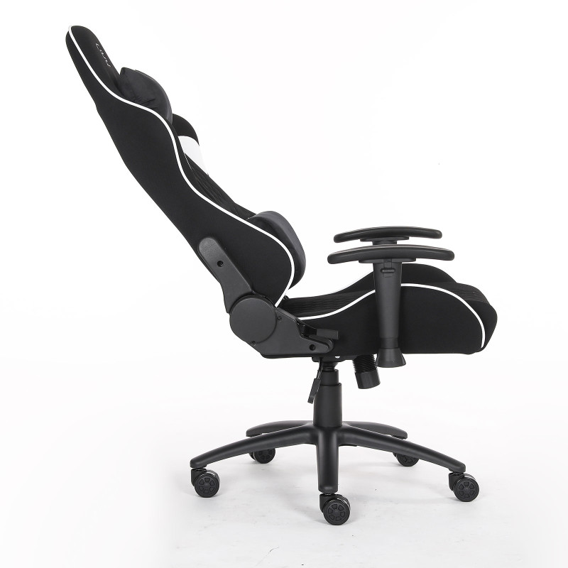 Bit Force KHAN F-2D igraća stolica s potpornim jastučićima, tkanina, 2D naslon za ruke, nosivost 150kg, crno/bijela - Slika 4