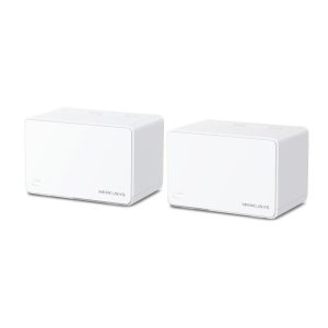 Mercusys Halo H80X(2-Pack) AX3000 Whole Home Mesh WiFi 6, Dual-Band 574Mbps/2402Mbps (2.4GHz/5GHz), 802.11ax/n/b/g 2.4 GHz - 802.11ax/ac/n/a 5 GHz, 3×G-LAN, Mercusys app