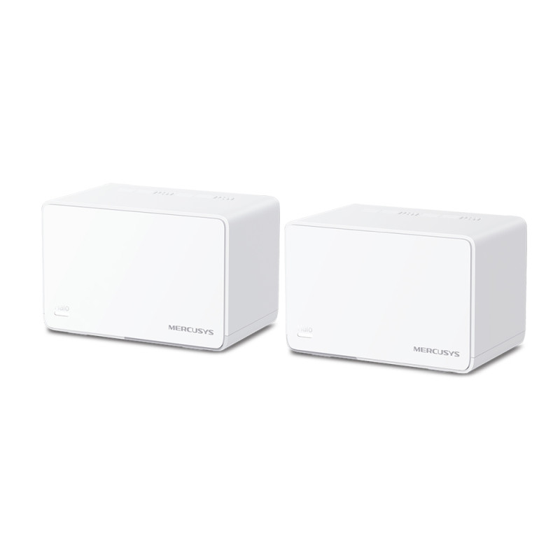 Mercusys Halo H80X(2-Pack) AX3000 Whole Home Mesh WiFi 6, Dual-Band 574Mbps/2402Mbps (2.4GHz/5GHz), 802.11ax/n/b/g 2.4 GHz - 802.11ax/ac/n/a 5 GHz, 3×G-LAN, Mercusys app