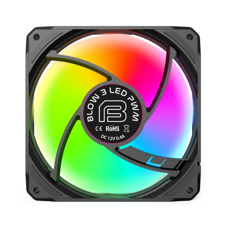 Bit Force BLOW PWM 3 LED PC hladnjak za kućište 120×120mm, šareni - Slika 3
