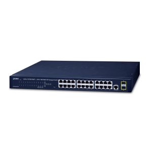 PLANET IPv4/IPv6, 24-Port 10/100/1000Base-T + 2-Port 100/1000MBPS SFP L2/L4 SNMP Manageable Gigabit Ethernet Switch