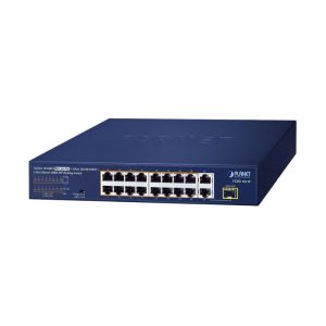 PLANET PoE preklopnik (Switch) 16-port 10/100Mbps + 2-porta 10/100/1000T + 1-port djeljivi 1000X SFP, rackmount kit