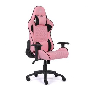 Bit Force KHAN F-2D igraća stolica s potpornim jastučićima, tkanina, 2D naslon za ruke, nosivost 150kg, rozo/crna