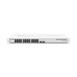 Mikrotik Cloud Smart Switch CSS326-24G-2S+RM, 24×G-LAN, 2×SFP+ cages, 1U rackmount kućište, PSU
