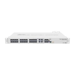 Mikrotik Cloud Router Switch CRS328-4C-20S-4S+RM, 800 MHz CPU, 512MB RAM, 24×SFP, 4×SFP+, 4×Combo, (1×GLAN/SFP), RouterOS L5/SwitchOS, 1U rackmount, Dual PSU