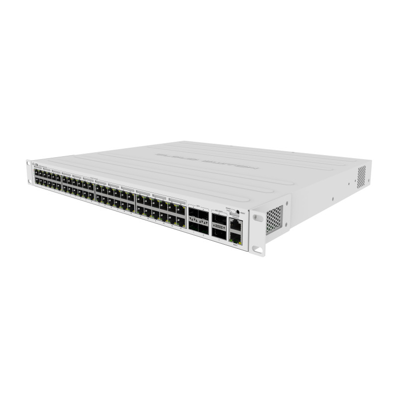 Mikrotik Cloud Router Switch CRS354-48P-4S+2Q+RM, 48xG-LAN (svi PoE-out), 4x10G SFP+, 2x40G QSFP+ cages, RouterOS L5, 1U rackmount, 750W PSU - Slika 3