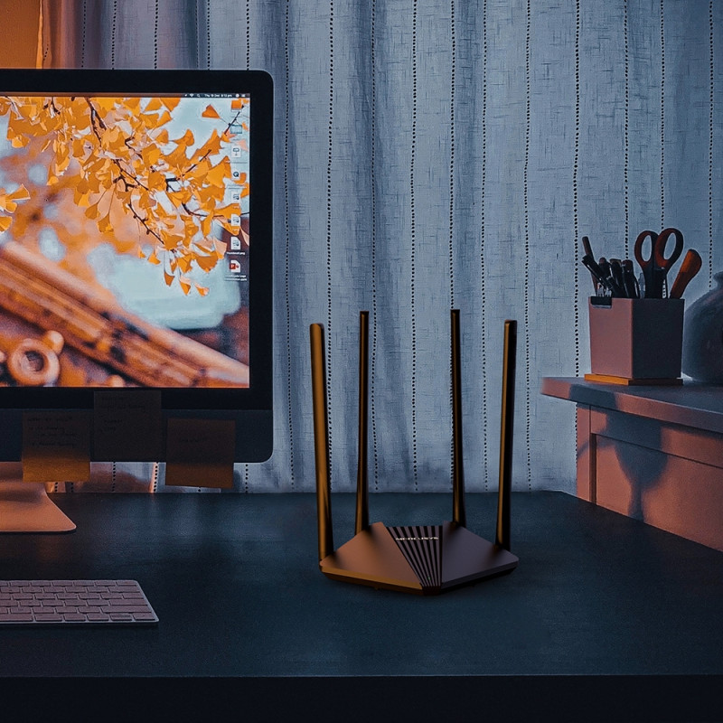 Mercusys AC1200 bežični usmjerivač (Dual-Band Router) 300Mbps/867Mbps (2.4GHz/5GHz), 802.11 b/g/n/ac/a, 2×G-LAN, 1×G-WAN, MU-MIMO, 4×5dBi fiksne omni-direkcione antene - Slika 4