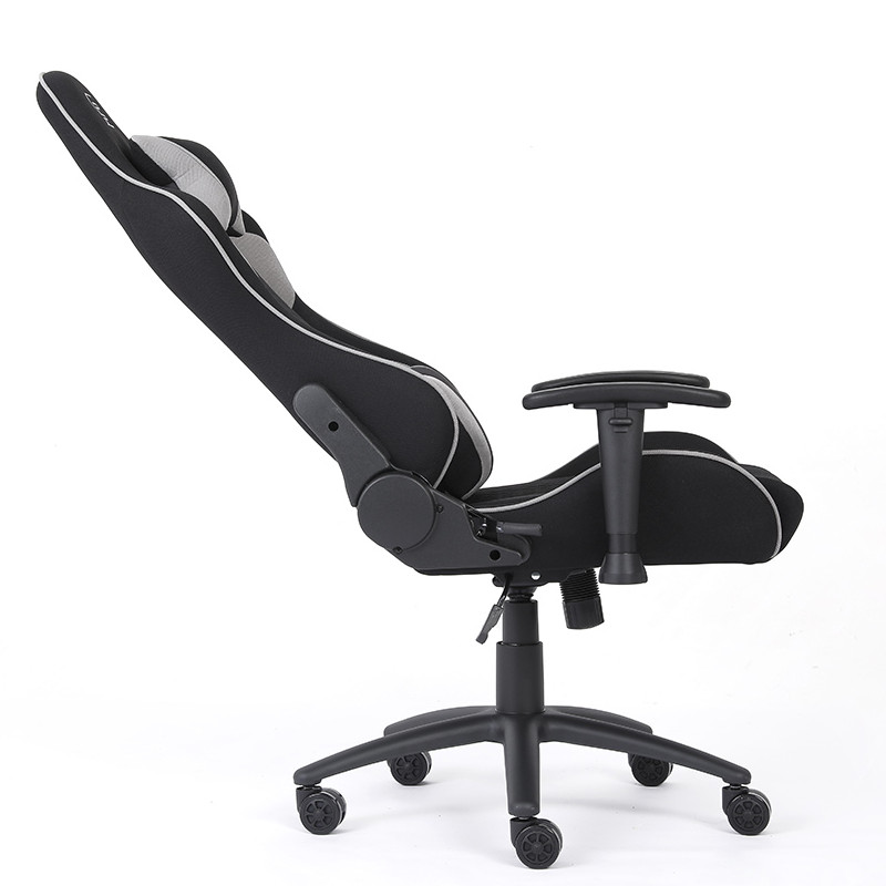 Bit Force KHAN F-2D igraća stolica s potpornim jastučićima, tkanina, 2D naslon za ruke, nosivost 150kg, crno/siva - Slika 5