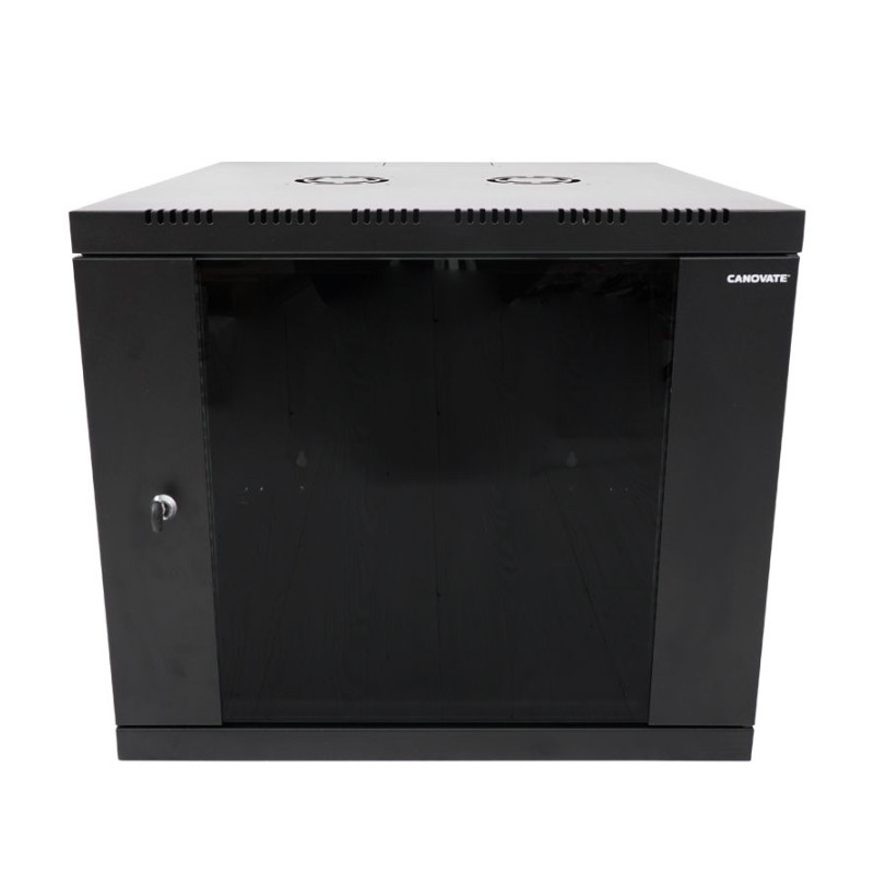 Canovate 9U 600x560x498 SINGLE zidni ormar s bočnim stranama koje se mogu otvoriti izvana, crni (WS3O-9-0965F) - Slika 3