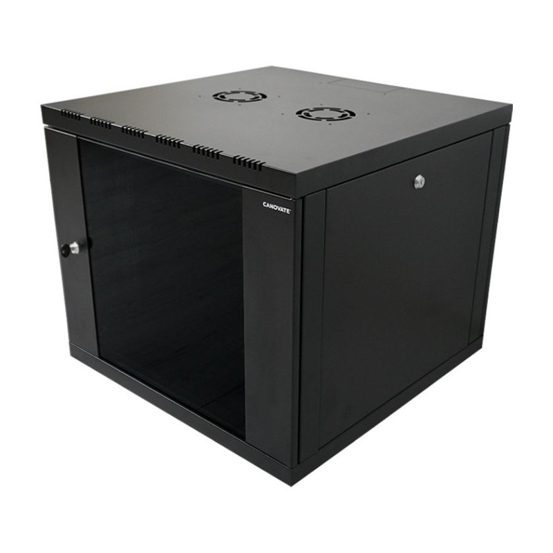 Canovate 12U 600x450x631 SINGLE zidni ormar s bočnim stranama koje se mogu otvoriti izvana, crni (WS3O-9-126DF) - Slika 5