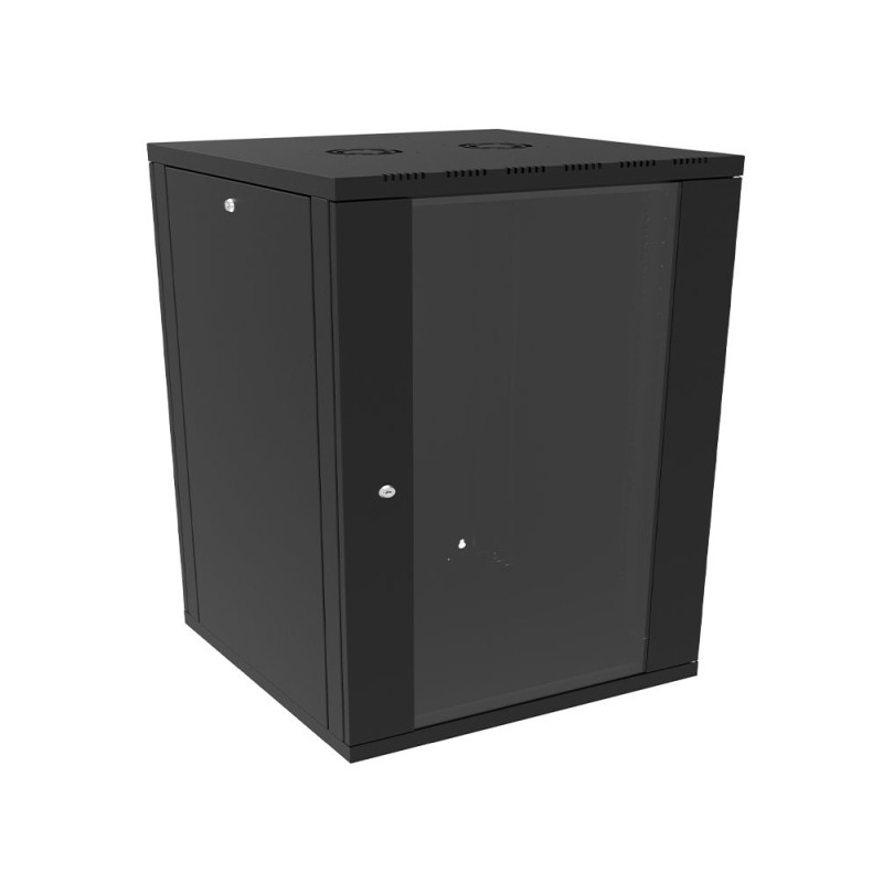 Canovate 15U 600x600x765 SINGLE zidni ormar s bočnim stranama koje se mogu otvoriti izvana, crni (WS3O-9-1566F) - Slika 3