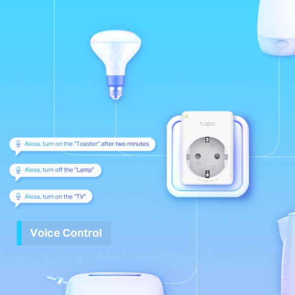 TP-Link Tapo Smart WiFi plug  2.4GHz, 802.11b/g/n, BT4.2, Tapo app, Wi-Fi kontrola, Timer/Schedule postavke, Glasovna kotrola Amazon Alexa/Google Assistant - Slika 4