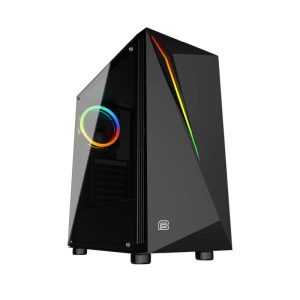 Bit Force RIPPER RGB-2 Midi Tower RGB Gaming PC ATX kućište bez napajanja, crno
