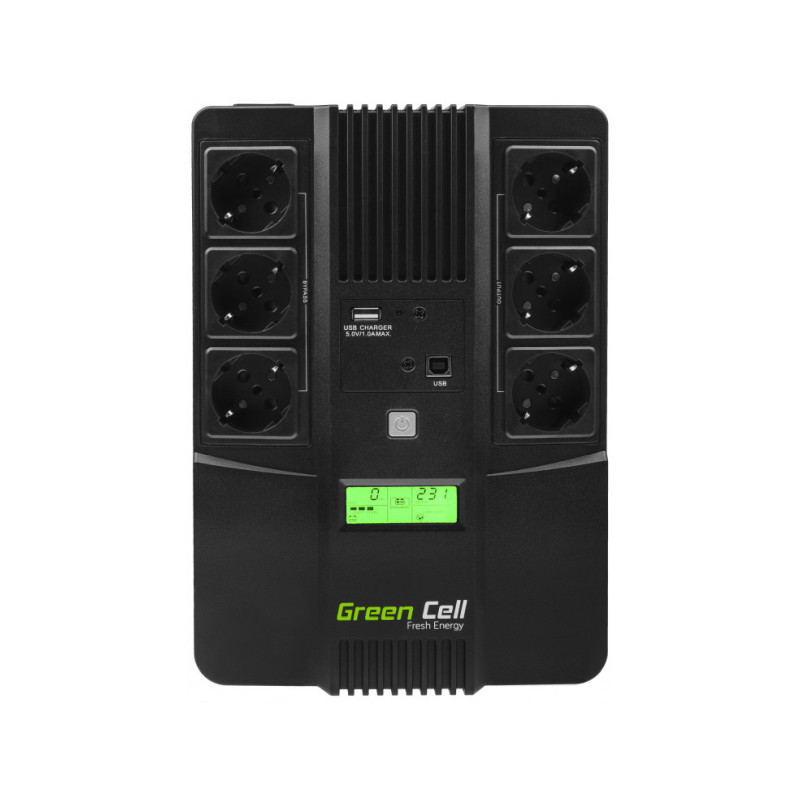 Green Cell UPS (UPS07) AiO 800VA/480W, Line Interactive AVR, LCD - Slika 3