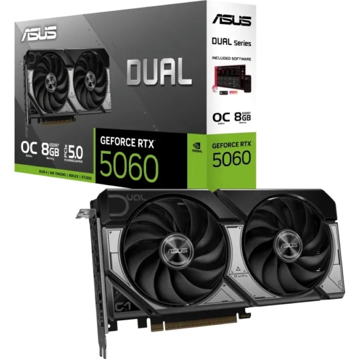 Asus DUAL GeForce RTX 5060 8GB GDDR7 OC, 8GB GDDR7/128-bit, PCIe 5.0x16, HDMI/3×DP
