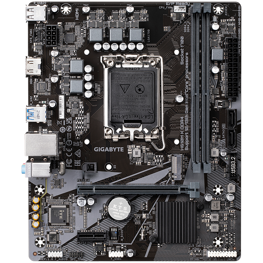 GIGABYTE MB H610M K DDR4 LGA1700 2 x DDR4 DIMM 1 x M.2 2 x SATA 1 x HDMI port Micro ATX - Slika 2