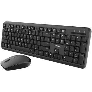 CANYON SET-W20 EN/AD Keyboard+Mouse Velvet Wireless Black
