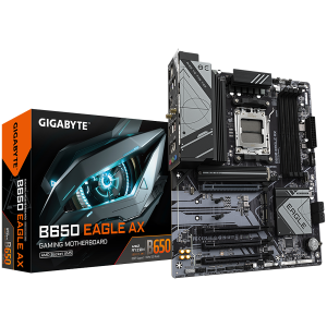GIGABYTE MB B650 EAGLE AX (AM5, 4xDDR5 128, 1x PCI-E 4.0 x16x16, 3x PCI-E 3.0 x16x1, 4x SATA, 3x M.2 PCIe 4.0, 1xHDMI, 1xDP, Realtek Wi-Fi 6E, 1GbE LAN, ATX, Retail)