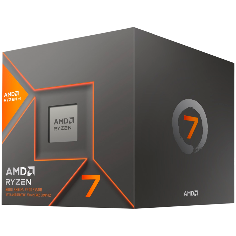 AMD CPU Desktop Ryzen 7 8C/16T 8700G (3.8/5.1GHz Max, 24MB,65W,AM5) with Wraith Stealth Cooler, box